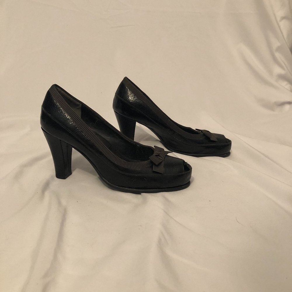 Black Bow Tie Heels